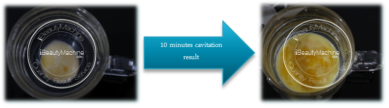 Cavitation effect on egg yolk